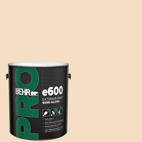 BEHR PRO 1 gal. #22 Navajo White Semi-Gloss Acrylic Exterior Paint