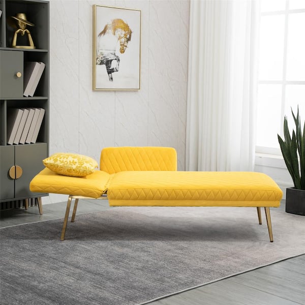 yellow chaise chair