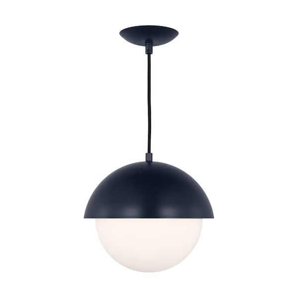 Hyde 1-light Navy Medium Statement Pendant Light with Opal Glass Shade