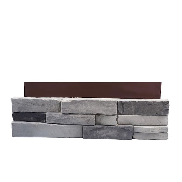 ADORN - 23.5 in. x 6 in. Colorado Gray Stone Veneer Siding (Flats)
