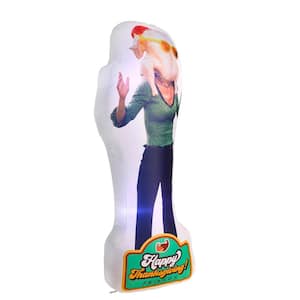 6 ft. Photorealistic Monica with Turkey On Her Head Warner Bros. Airblown Halloween Inflatable