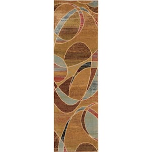 Expressions Multicolor 2 ft. x 6 ft. Geometric Contemporary Runner Rug