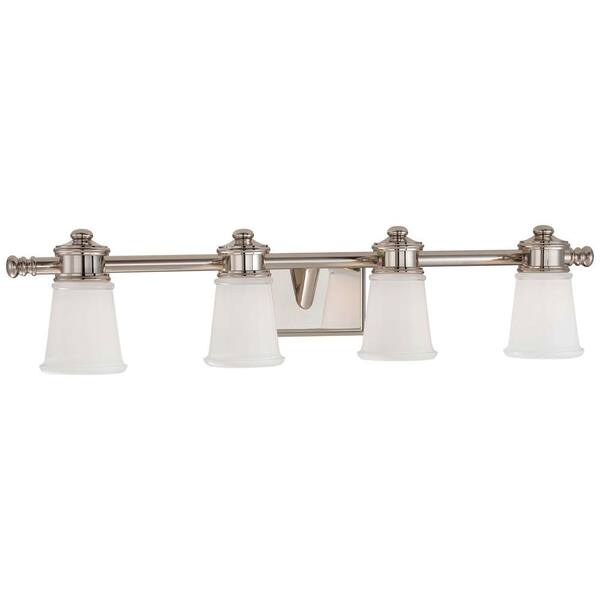 Minka Lavery 4-Light Polished Nickel Bath and Vanity Light