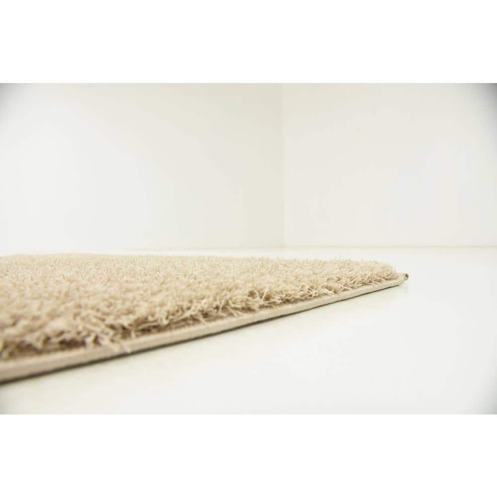 Serenity Soft Shag 4' x 6' Brown Synthetic Rug for Kids