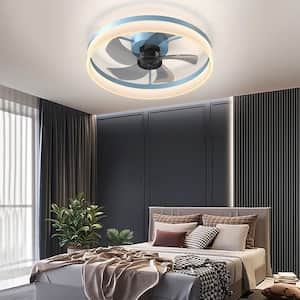 Apollo 20 in. Indoor Blue Ceiling Fan with Remote and App Control and Reversible Motor