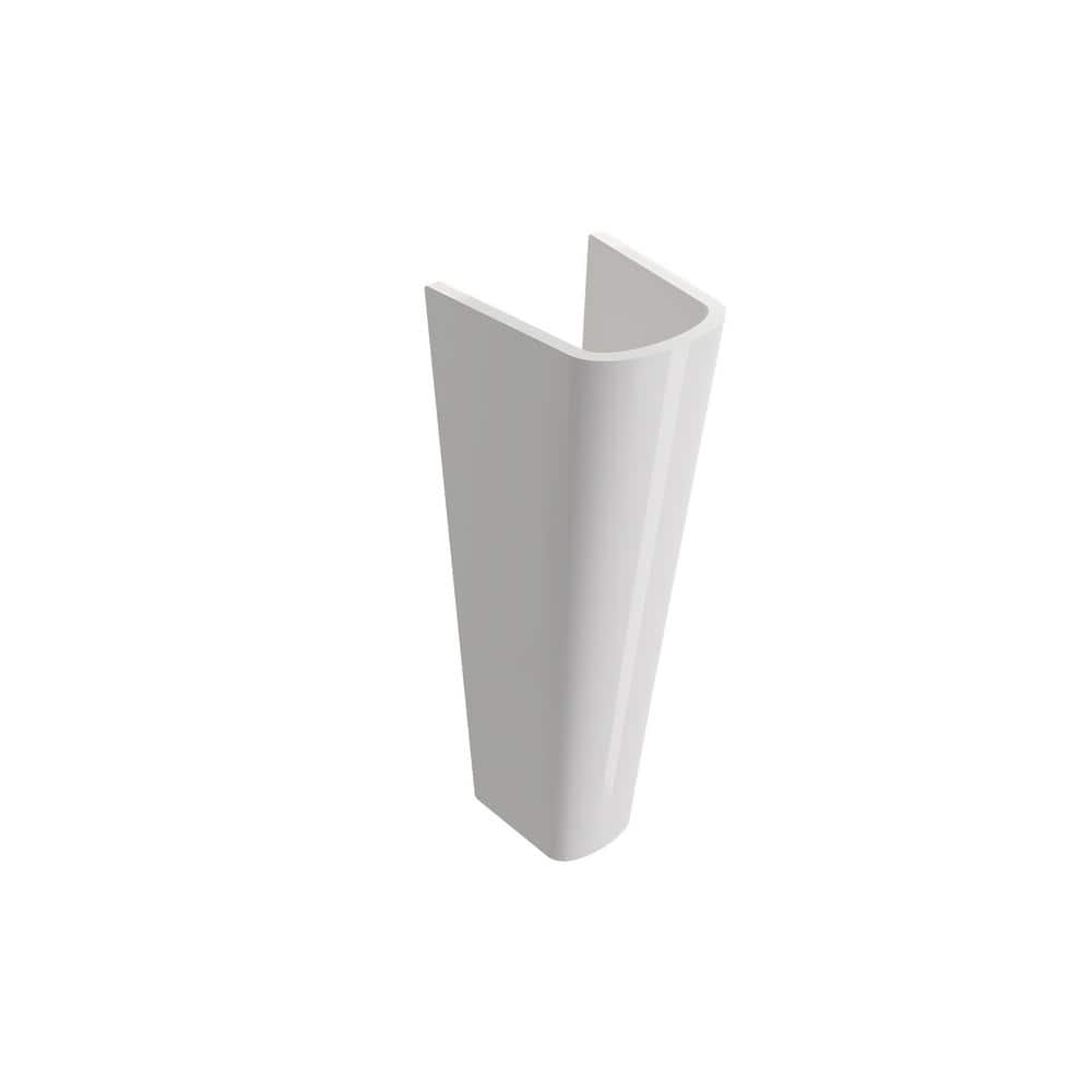 Taormina White Fireclay Pedestal Base for Bathroom Sink