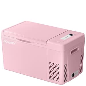 Pink 23 qt. Portable Refrigerator 12-Volt Fridge 22L Portable Freezer Compressor Cooler