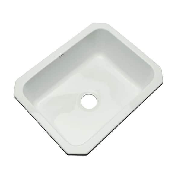 Thermocast Inverness Undermount Acrylic 25 in. Single Bowl Kitchen Sink in Ice Grey