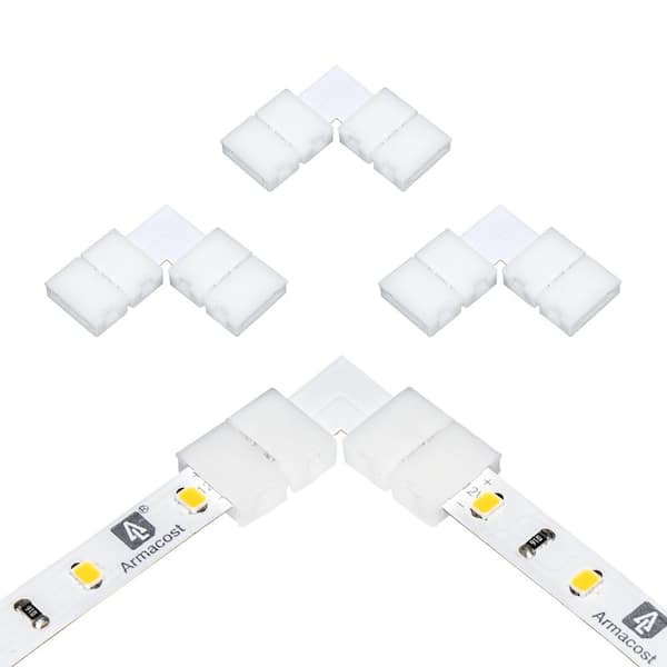 Armacost Lighting SureLock Pro White/Single Color LED Tape to Tape Corner Connector - 4 Pack