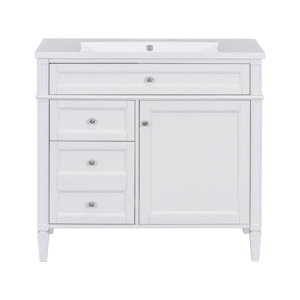 36 in. W x 17.87 in. D x 33 in. H Single Sink Freestanding Bath Vanity in W