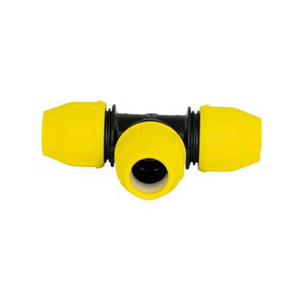 3/4 in. Yellow Polypropylene Underground Gas Pipe Tee
