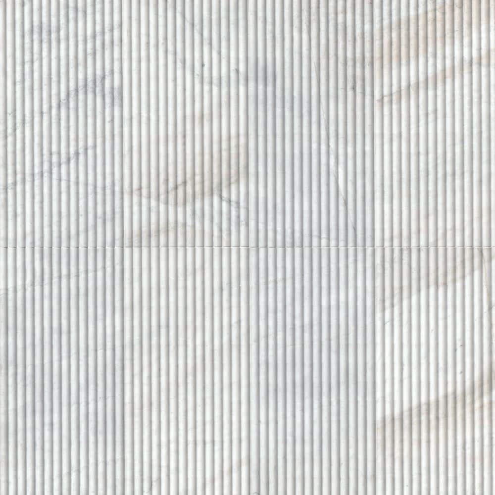 Arabescato Venato Milano Ribbo 12 in. x 24 in. Honed Fluted Marble Wall Tile (50 cases/200 sq. ft. /pallet) price history on PriceWatchPro