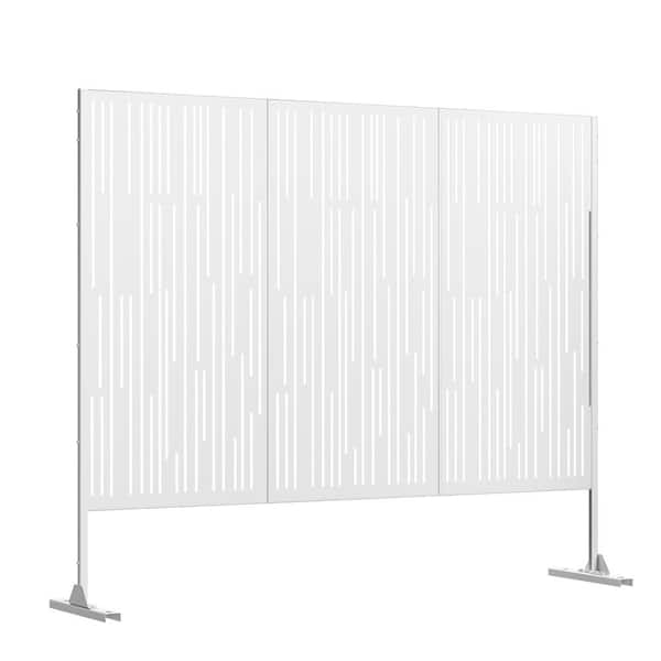 Lirago 75 in. x 48 in. White Outdoor Wall Applique or Wall Decal Decor Privacy Fence Screen Weather Resistance