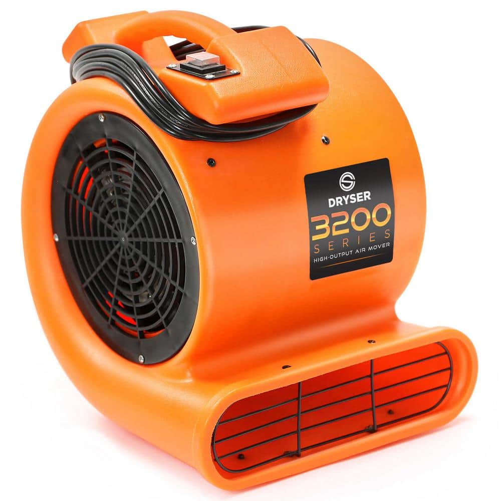 XPOWER P-800H 3/4 HP Air Mover with Telescopic Handle & Wheels