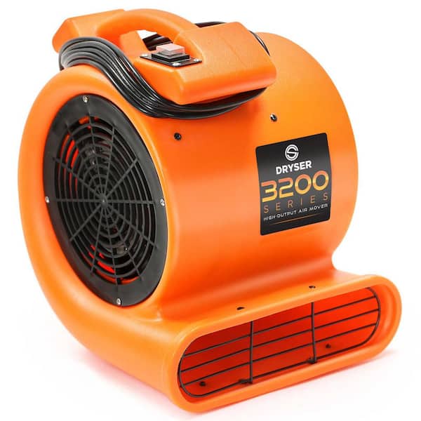 Dryser 1/2 HP 9.5 in. 2 Speed Blower Fan Air Mover in Orange