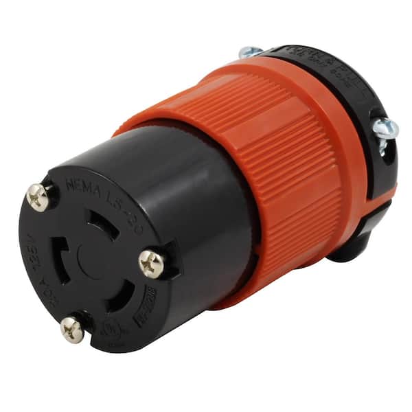 NEMA L5-20R 20 Amp 125-Volt 3-Prong Assembly Locking Female Connector