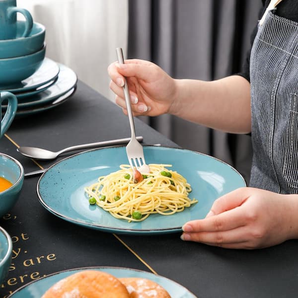 vancasso Navia Oceano Sea Blue 32-Piece Ceramic Dinnerware Set