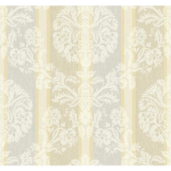 York Wallcoverings Carey Lind Vibe Woven Damask Stripe Wallpaper