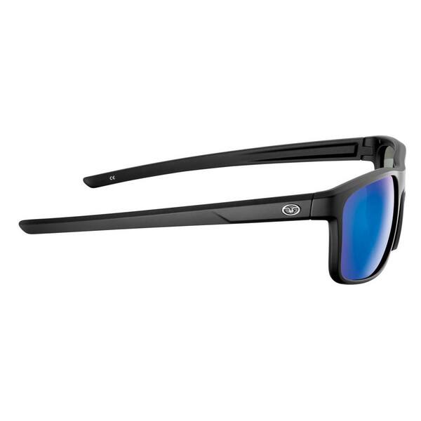 Flying Fisherman Rip Current Polarized Sunglasses - Black/Smoke Blue Mirror
