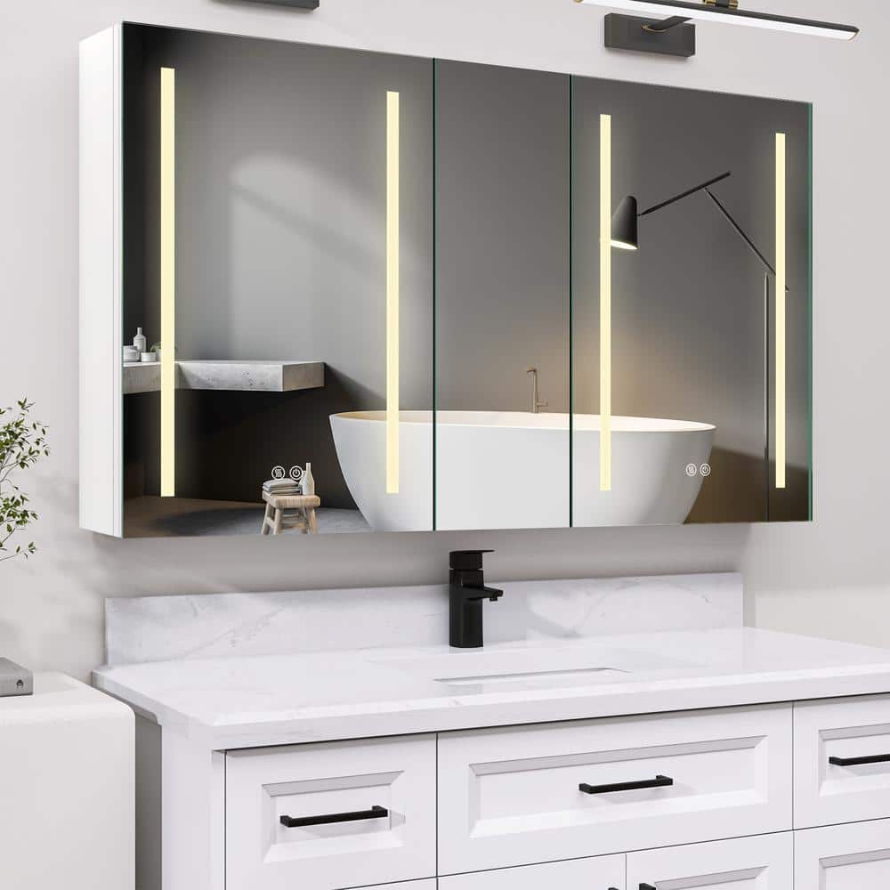 NTQ 50 in. W x 30 in. H Large Rectangular Aluminum Wall Mount Smart ...