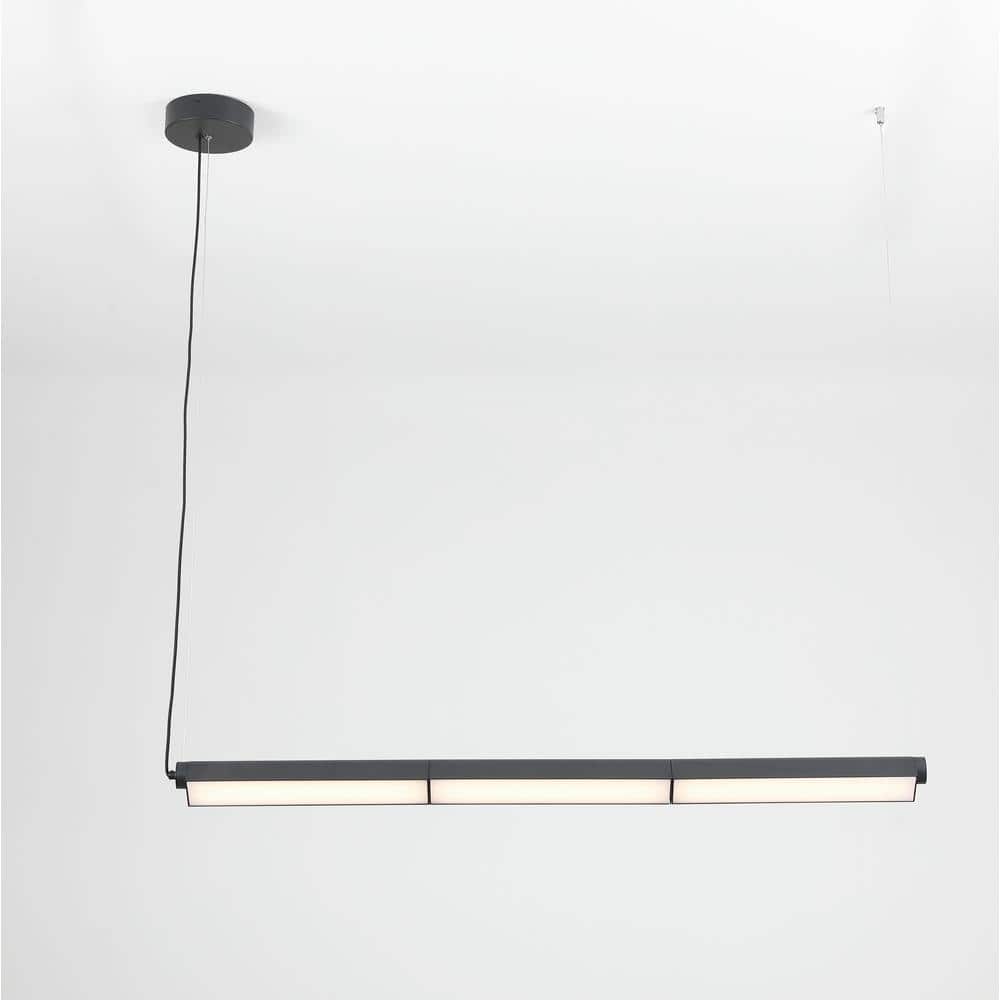 Vidalite Ma'or Integrated LED Matte Black Linear Hanging Pendant Rotatable Ceiling Light, 3000K, 1578 Lumens -  CE1008828