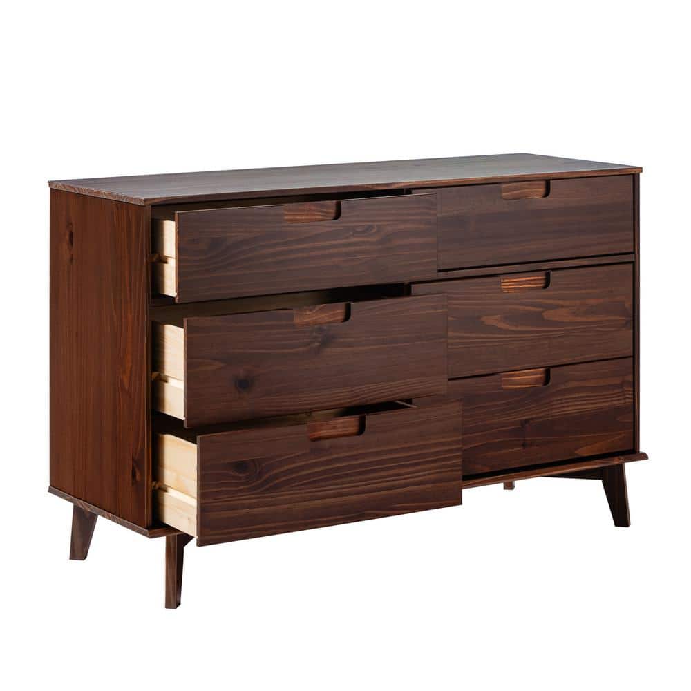 Mid-Century Modern Walnut Dresser with Deep Storage Drawers