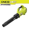 RYOBI ONE+ HP 18V Brushless Whisper Series 130 MPH 450 CFM Cordless Battery Leaf Blower (Tool Only)