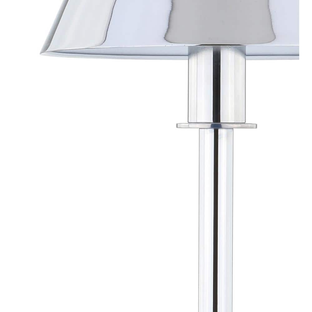 Roxy 26" Silver Metal Clip-on Lamp with Chrome Shade