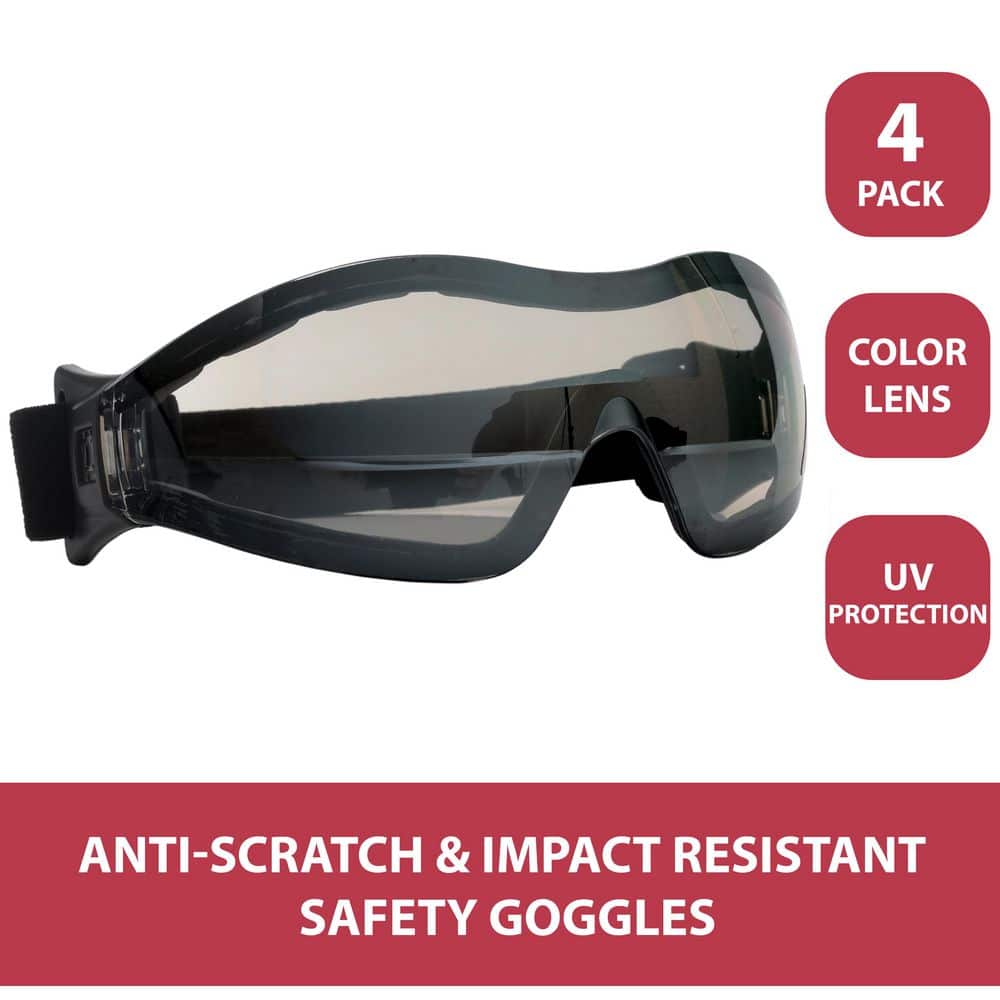 BISON LIFE Mirror, Mirage Safety Glasses with Adjustable Elastic