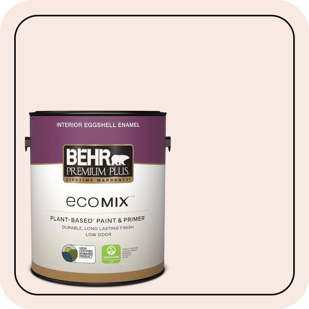 1 gal. #200C-1 Hush Pink Eggshell Enamel EcoMix Plant-Based Interior Paint & Primer price history on PriceWatchPro
