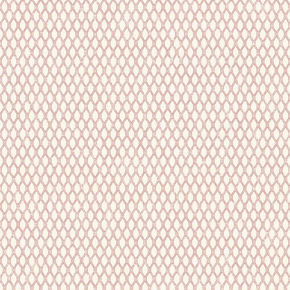 Geometric Double Links Cranberry Matte Finish Non-Woven Non-Pasted Wallpape