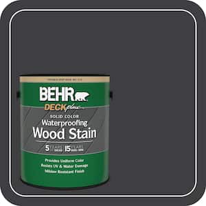 BEHR DECKplus 1 gal. #HDC-MD-04 Totally Black Solid Color