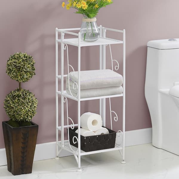 Convenience Concepts Xtra Storage 3 Tier Wide Folding Metal Shelf Lime