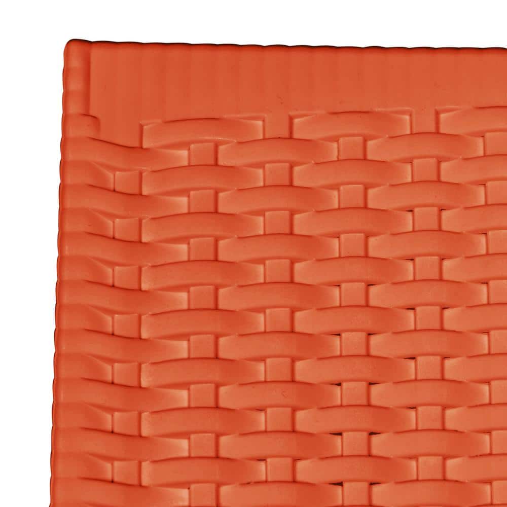 Modern Weave Design Orange Dining Armchair with UV Protection