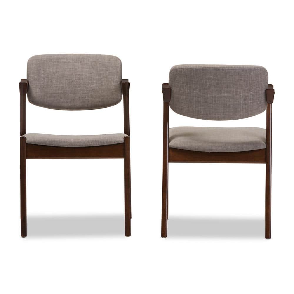 Scandinavian Style High-Back Cane & Wood Armchair in Brown