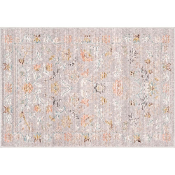 Crestwood Gray 2 ft. x 3 ft. Oriental Indoor Area Rug