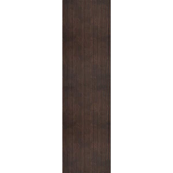 Tiny Slats 1/4 in. x 1 ft. x 7.88 ft. Brown Gunstock Glue-Up Foam Wood Slat Walls (10-Pack)/78.8 sq. ft.