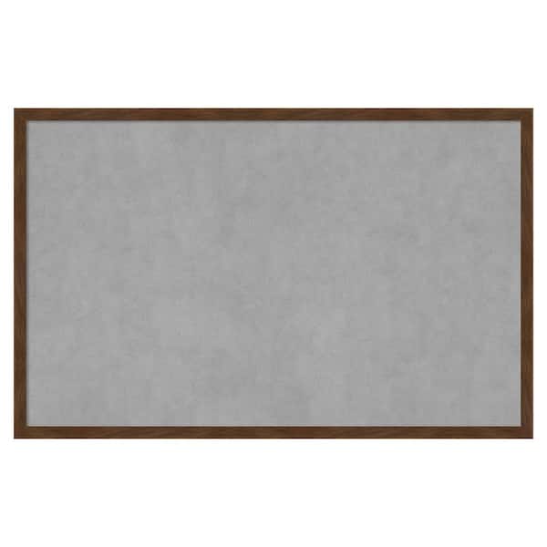 Amanti Art Carlisle Brown Narrow 33 in. x 21 in. Framed Magnetic Board