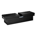 70 in Gloss Black Steel Full Size Crossbed Truck Tool Box with mounting hardware and keys included