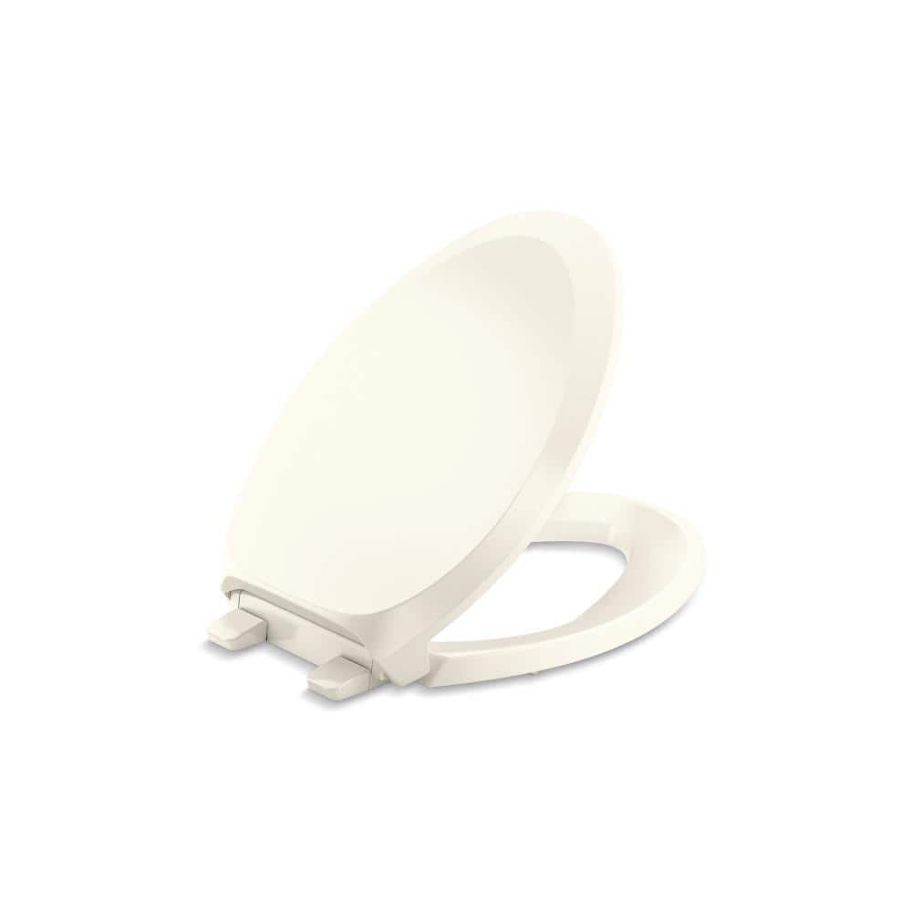 KOHLER French Curve Elongated Closed Front Toilet Seat in Biscuit 4713