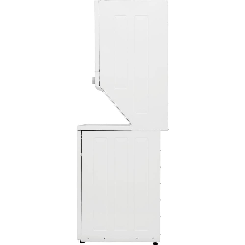 White Electric Stacked Washer and Dryer Combo