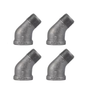 1 in. Black Iron 45 Degree Street Elbow (4-Pack)