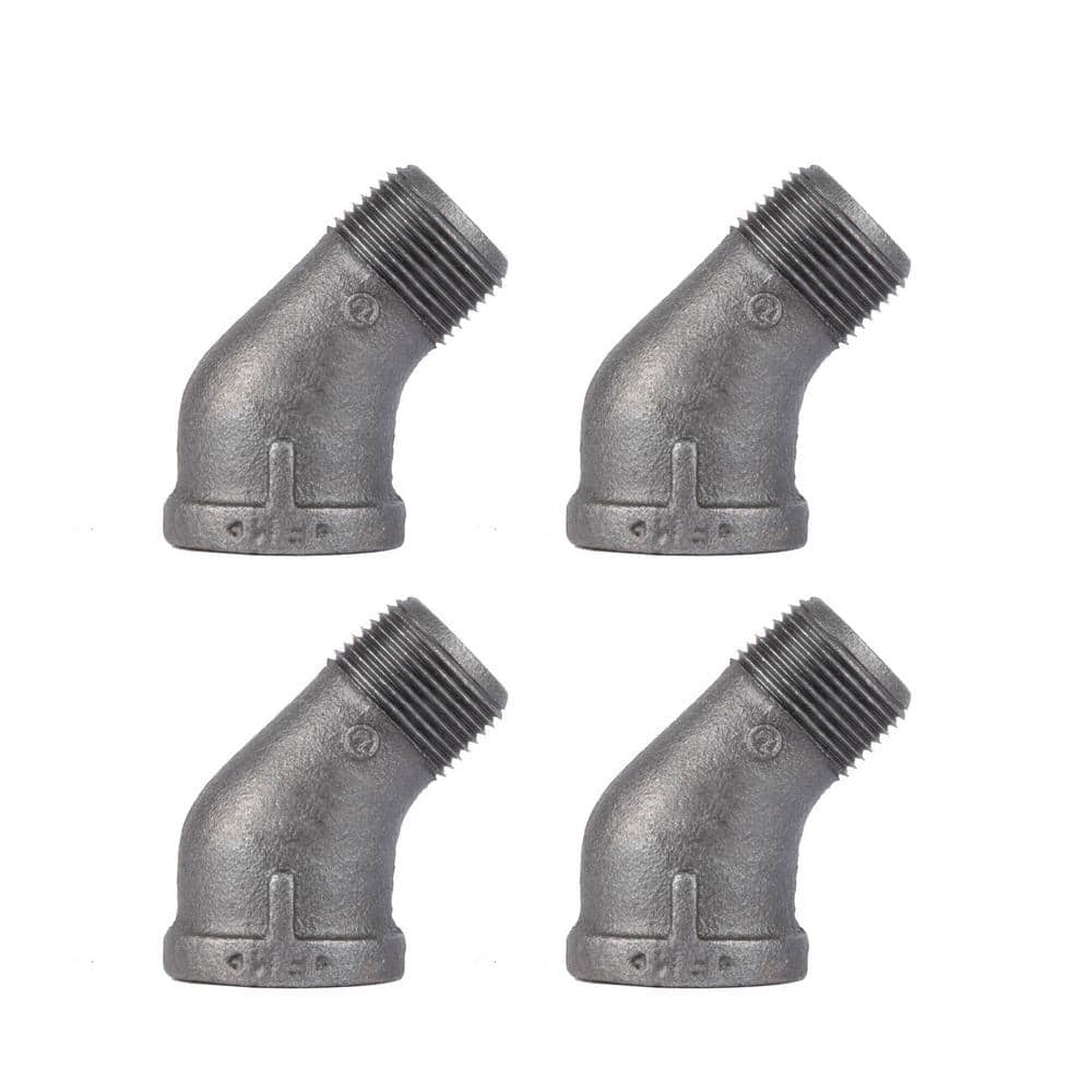 1 in. Black Iron 45 Degree Street Elbow (4-Pack) price history on PriceWatchPro
