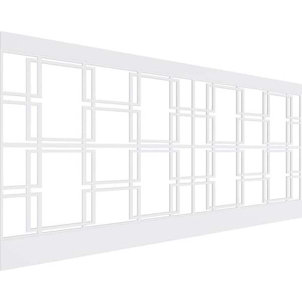Ekena Millwork 44 in. H x 94-1/2 in. W 28.92 sq. ft. Granby PVC Wainscot Paneling Kit