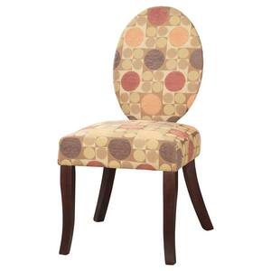 Multi-color Print Herculan Fabric Accent Chair