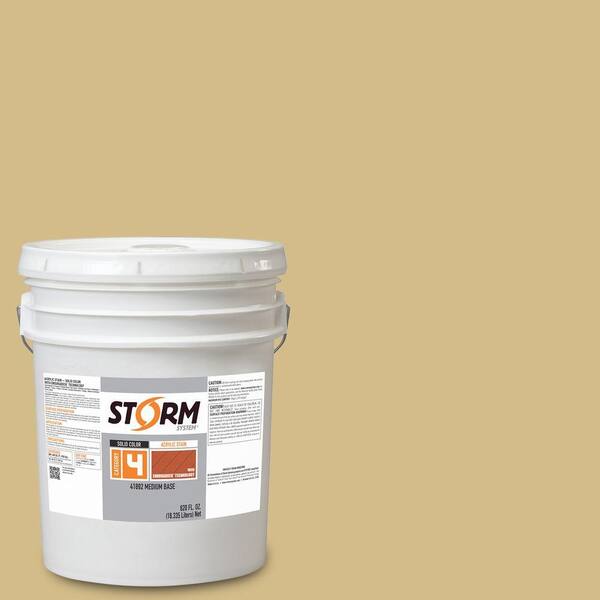 Storm System Category 4 5 gal. Buckskin Jacket Exterior Wood Siding, Fencing and Decking Latex Stain with Enduradeck Technology