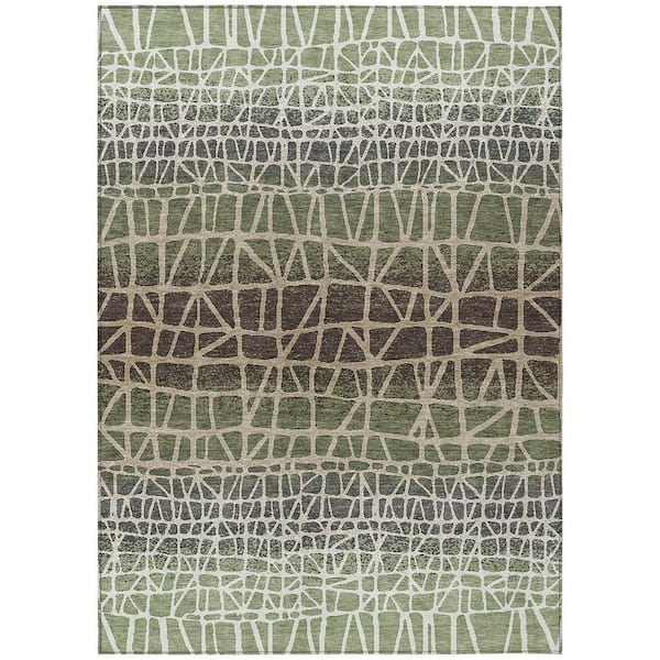 Chantille Machine Washable Indoor/Outdoor Abstract ACN2404 Fern 3 ft. x 4 ft. Area Rug