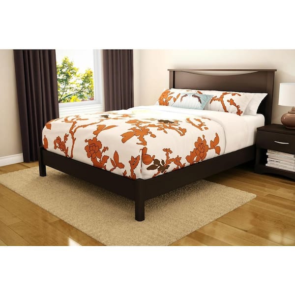 South Shore Step One Queen-Size Platform Bed in Chocolate