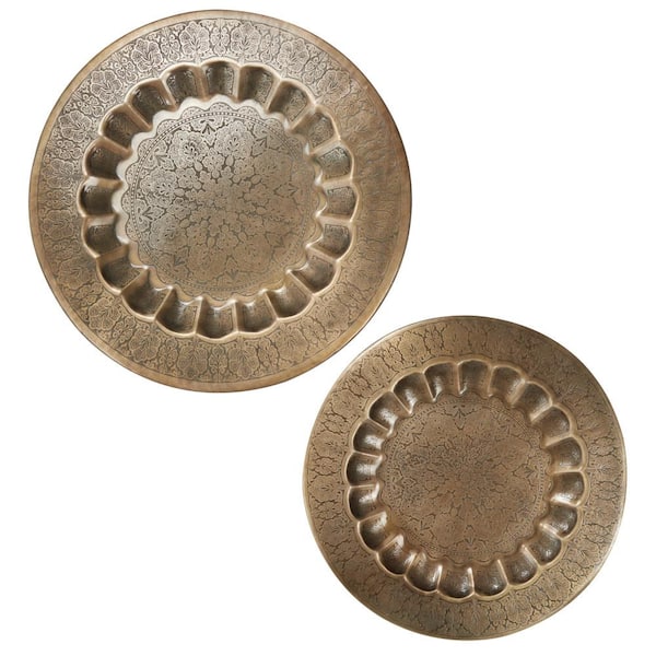 HomeRoots Elegant Bronze Medallion Metal Wall Decor 321245 - The Home Depot