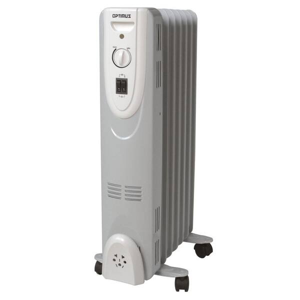 Optimus 600-Watt to 1500-Watt Electric Oil Filled Radiant Portable Heater